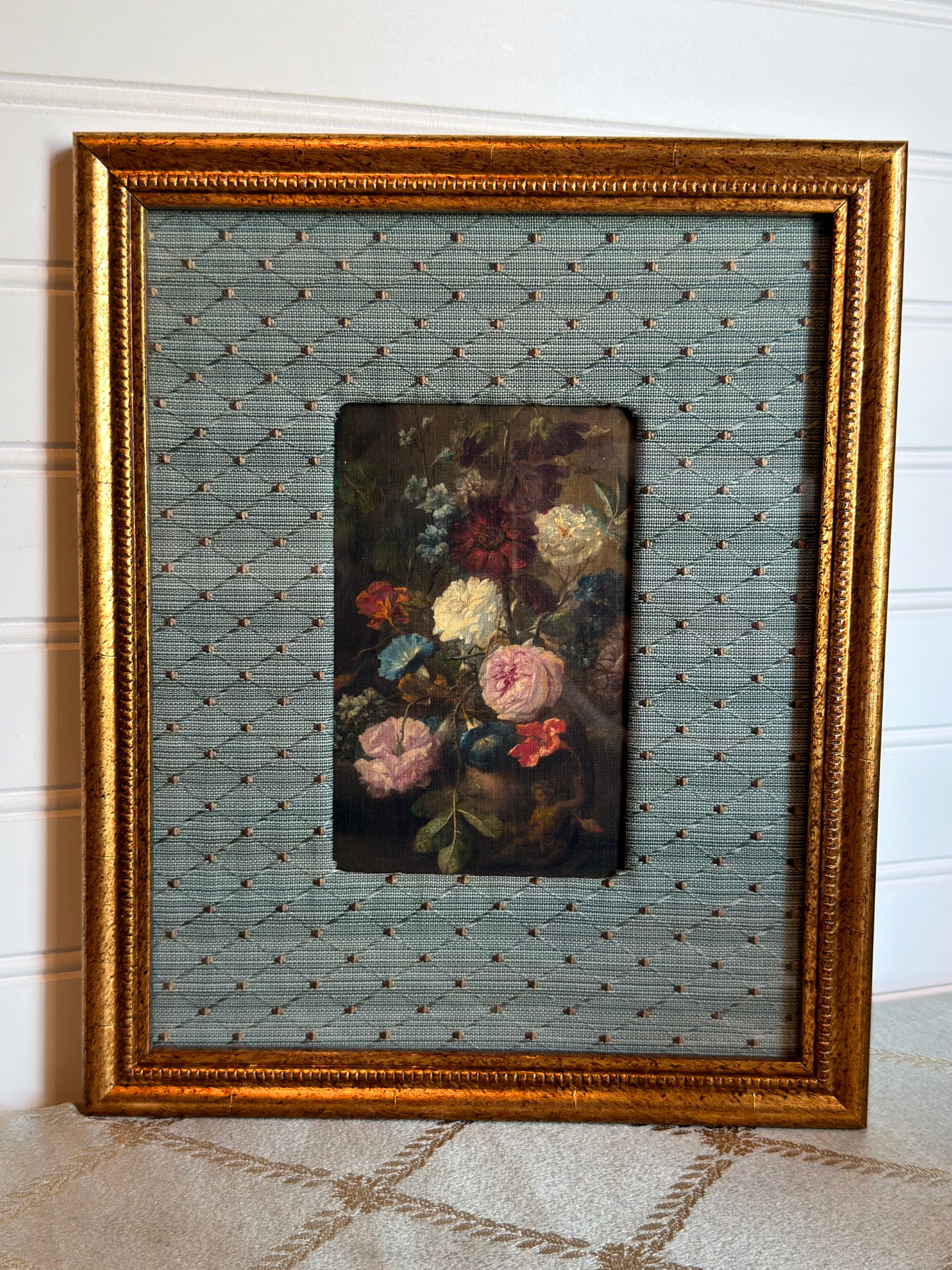 Framed Vase of Flowers Print