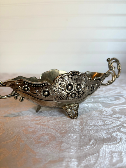 Ornate Silver Plated Candy/ Nut Bowl
