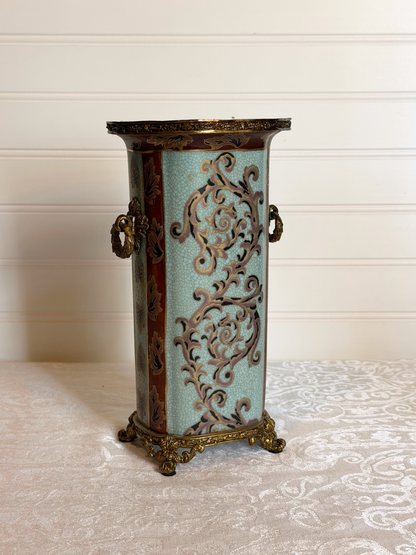 Porcelain & Bronze Vase