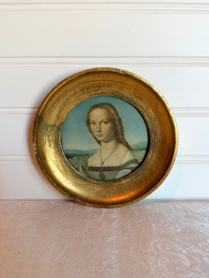 Made in Italy Florentine Frame With Lady Print
