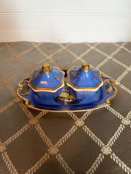 PorcelainCourting Couple Vanity Dresser Set