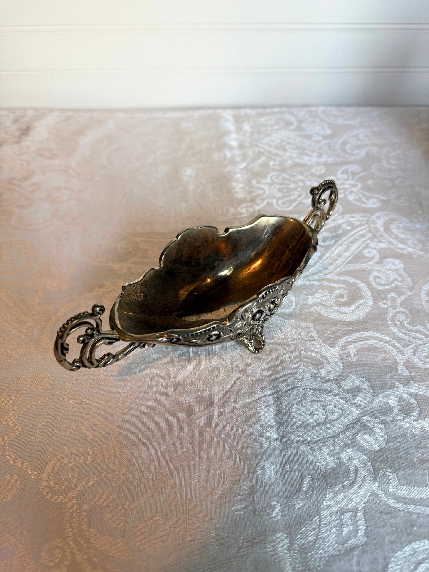 Ornate Silver Plated Candy/ Nut Bowl