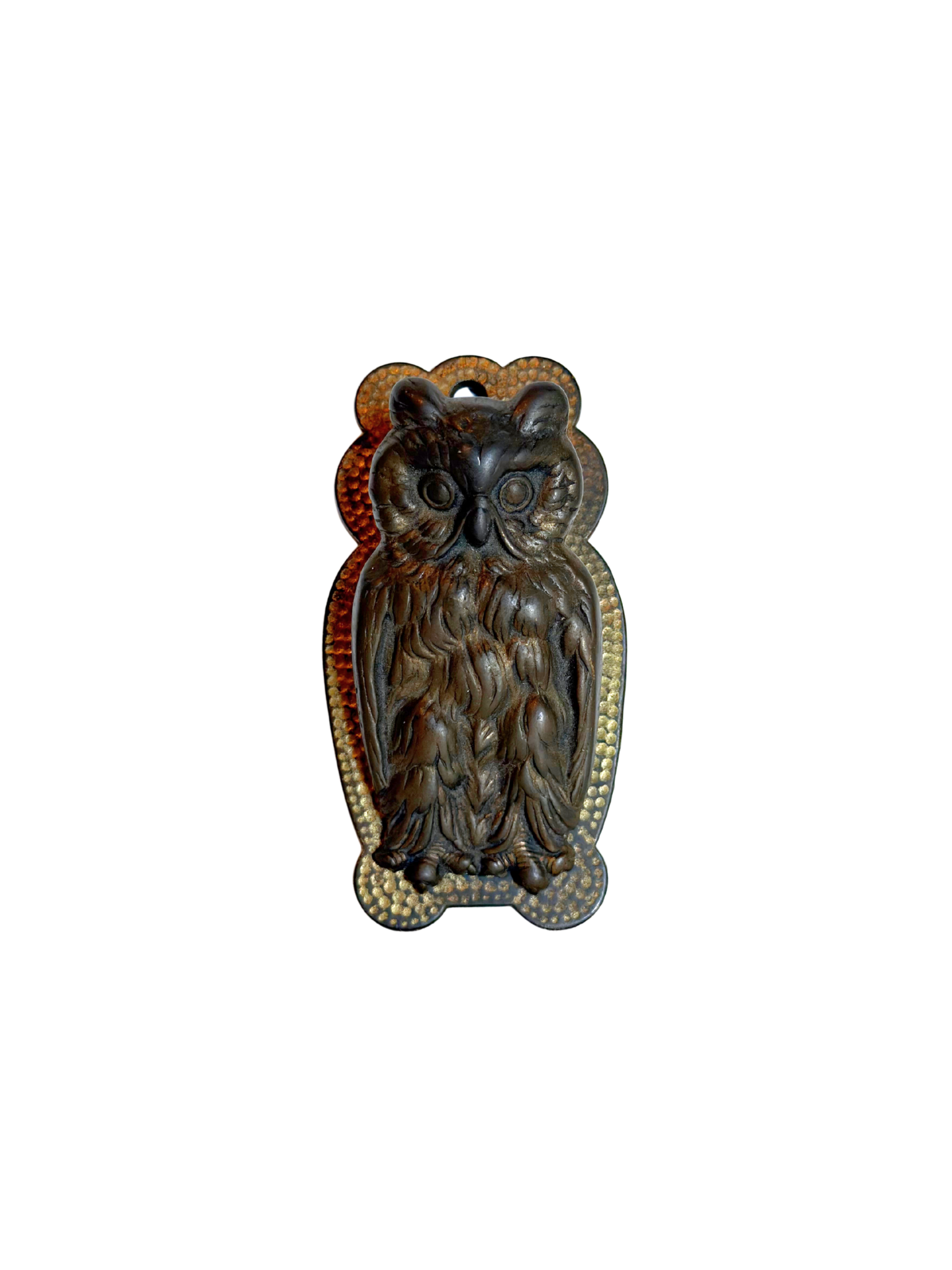 owl paper clip on white background 