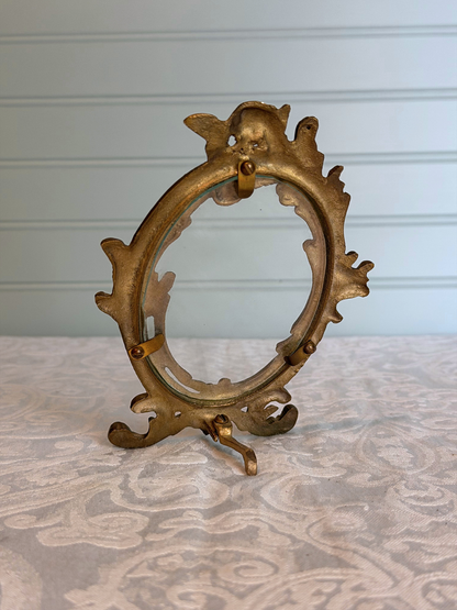 Brass Tabletop Frame with Cherub