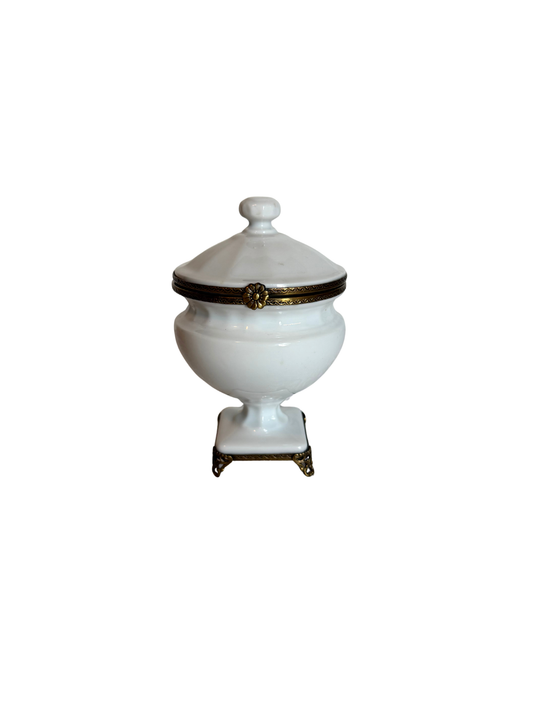 Porcelain & Brass Trinket Dish