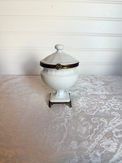 Porcelain & Brass Trinket Dish