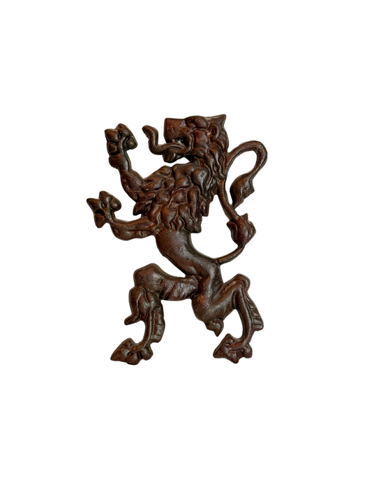 Cast Iron Rampant Lion Wall Plaque