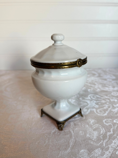 Porcelain & Brass Trinket Dish