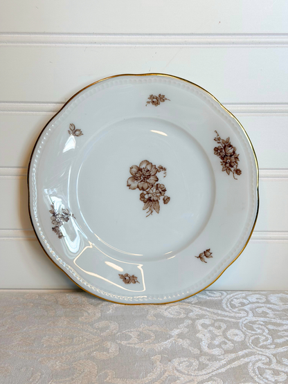 Bavaria, Germany Brown Floral Porcelain Plates