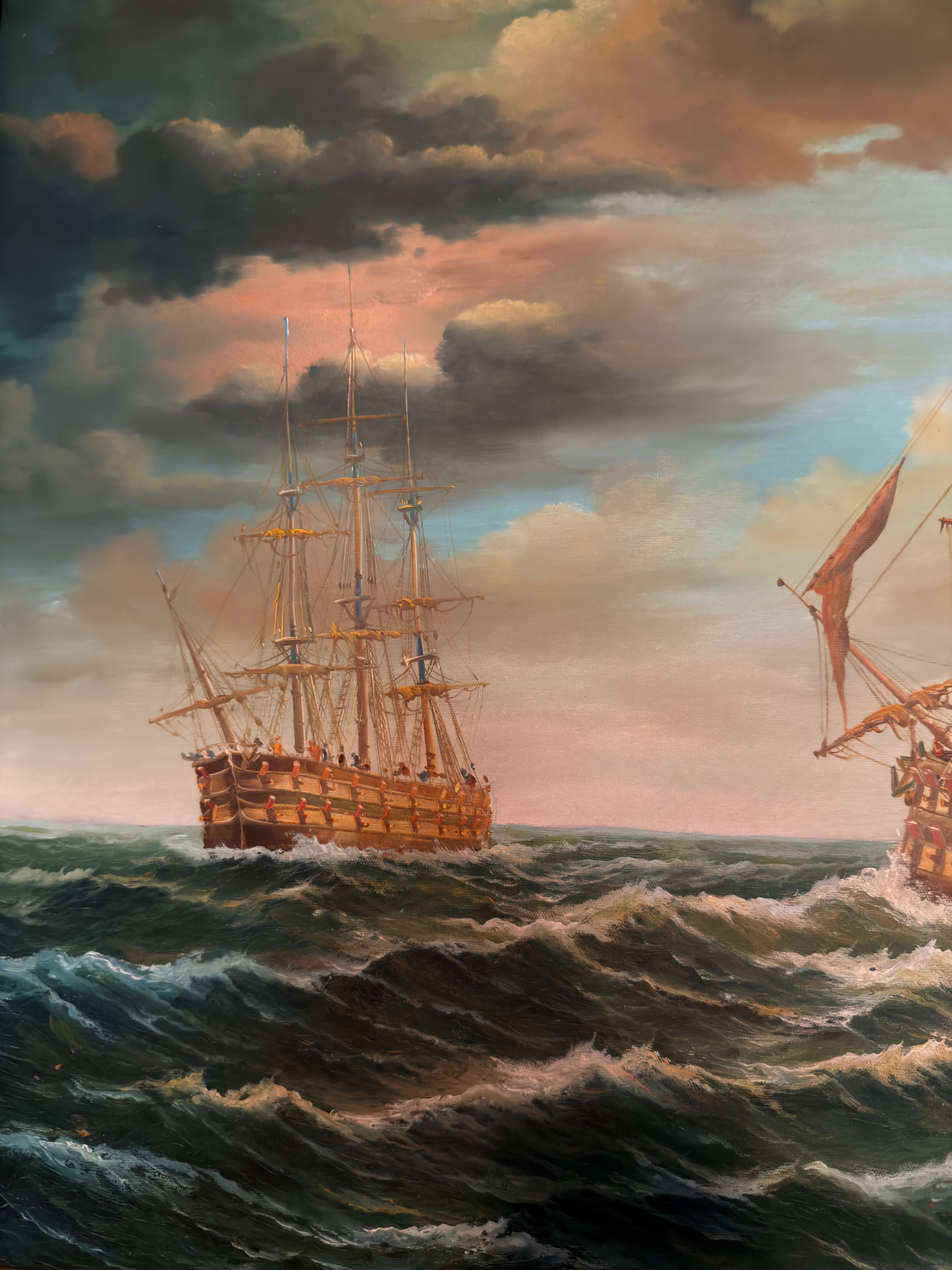 Dutch & British Ships Painting