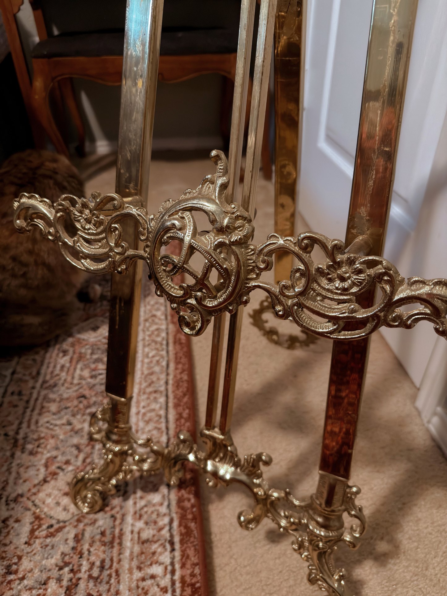 Large Floor Brass Easel