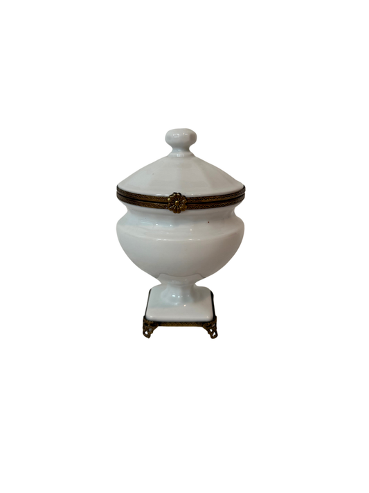 Porcelain & Brass Trinket Dish