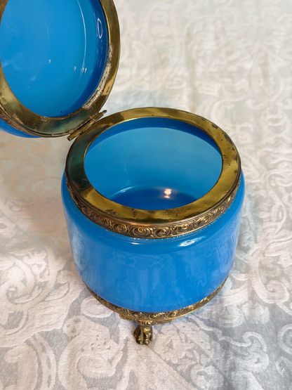 Blue Opaline Dresser Box