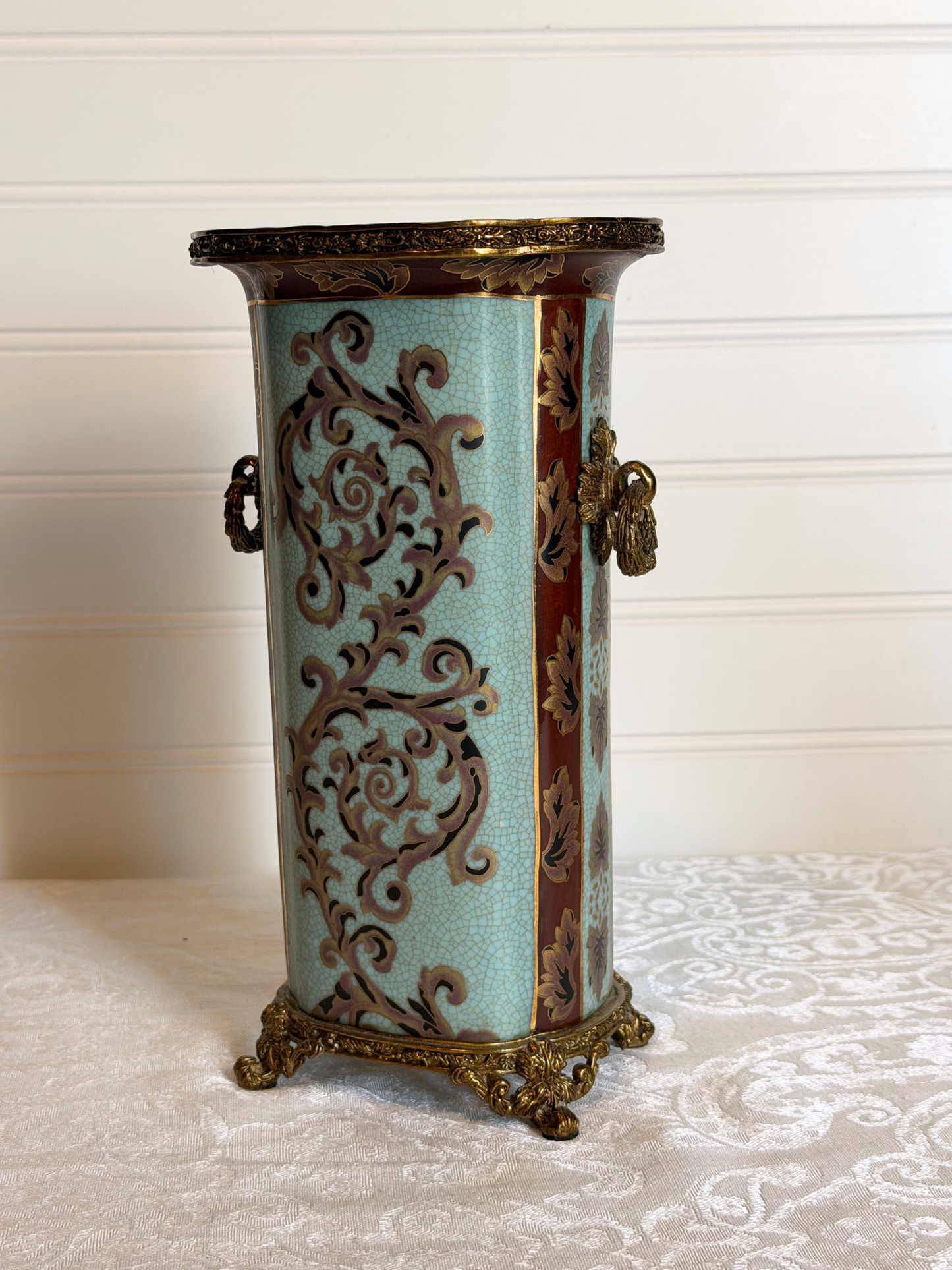 Porcelain & Bronze Vase