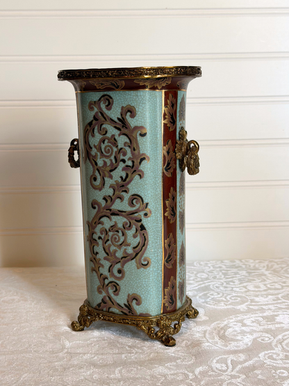 Porcelain & Bronze Vase