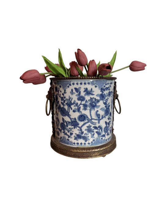 Wong Lee Porcelain and Bronze Planter