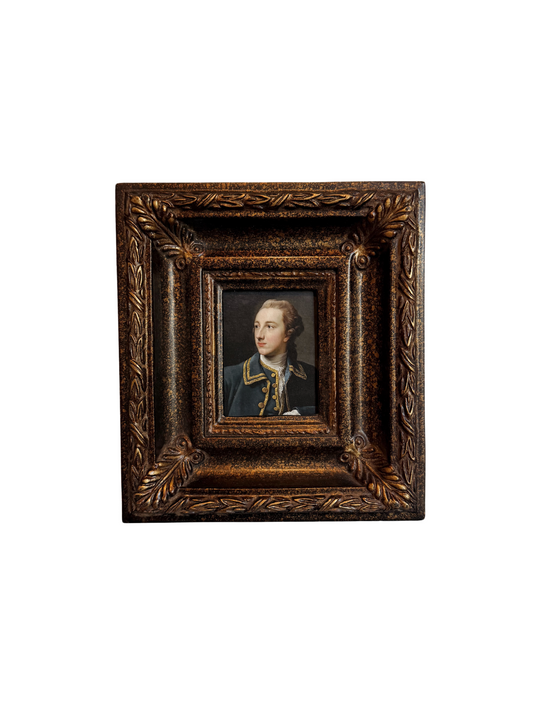 Portrait of a Man in Green Framed Giclee Print