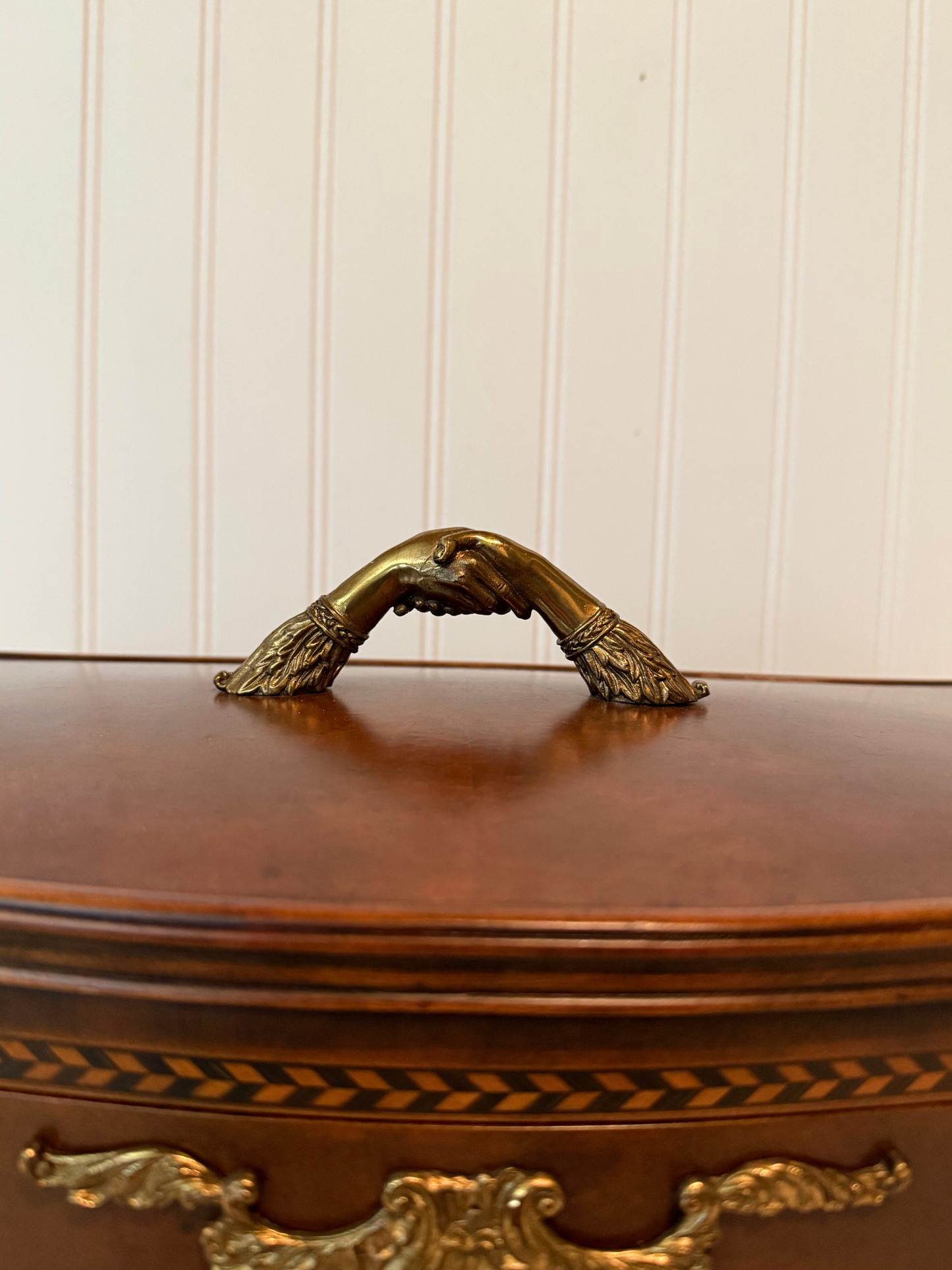 20th Century Burlwood & Brass Box