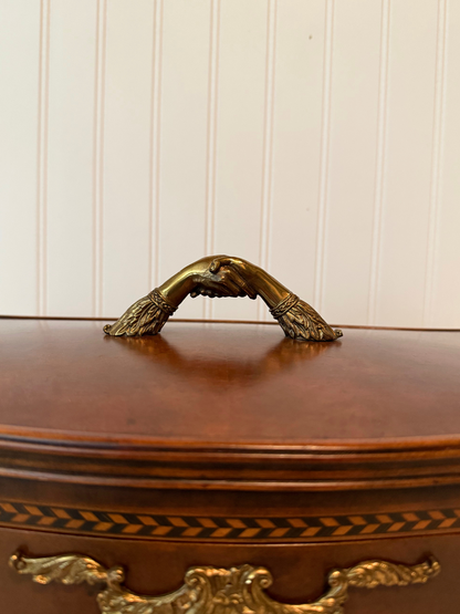 20th Century Burlwood & Brass Box