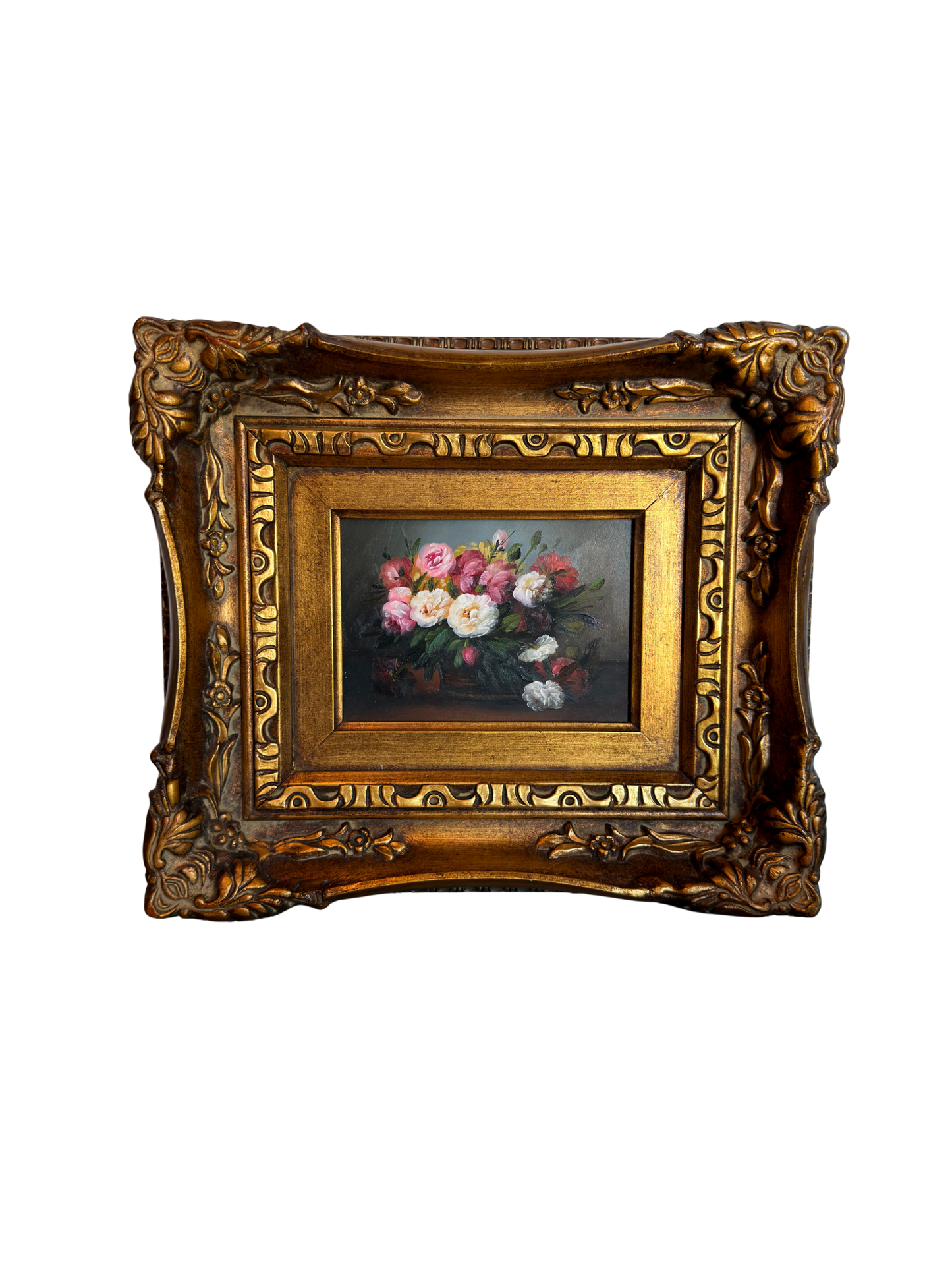 Flowers In A Basket Painting