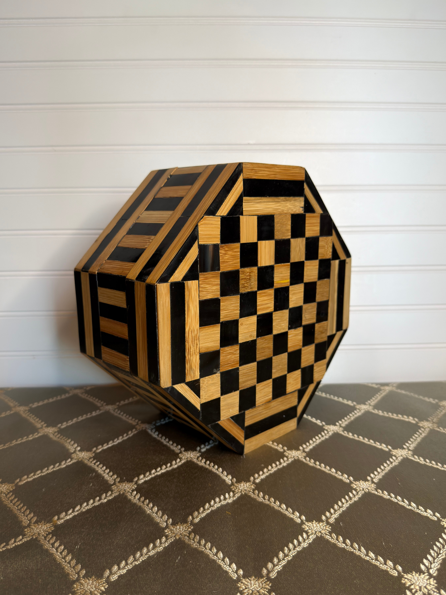 Large Octagonal Checkerboard Pattern Box