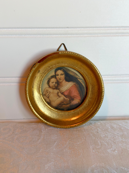 Made in Italy Florentine Frame With Madonna Print