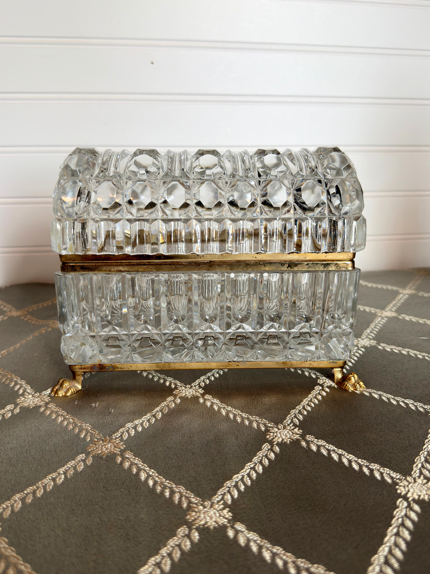 Crystal Baccarat Style Jewelry Casket