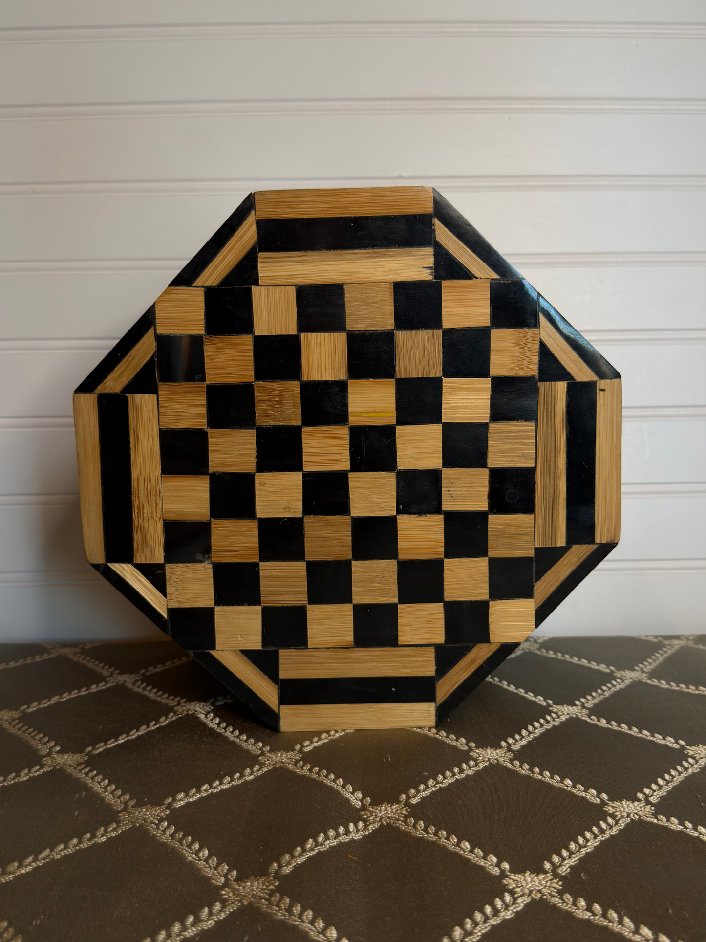 Large Octagonal Checkerboard Pattern Box