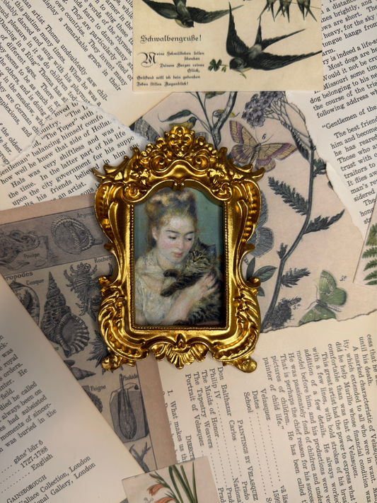 Small Woman with a Cat Magnet