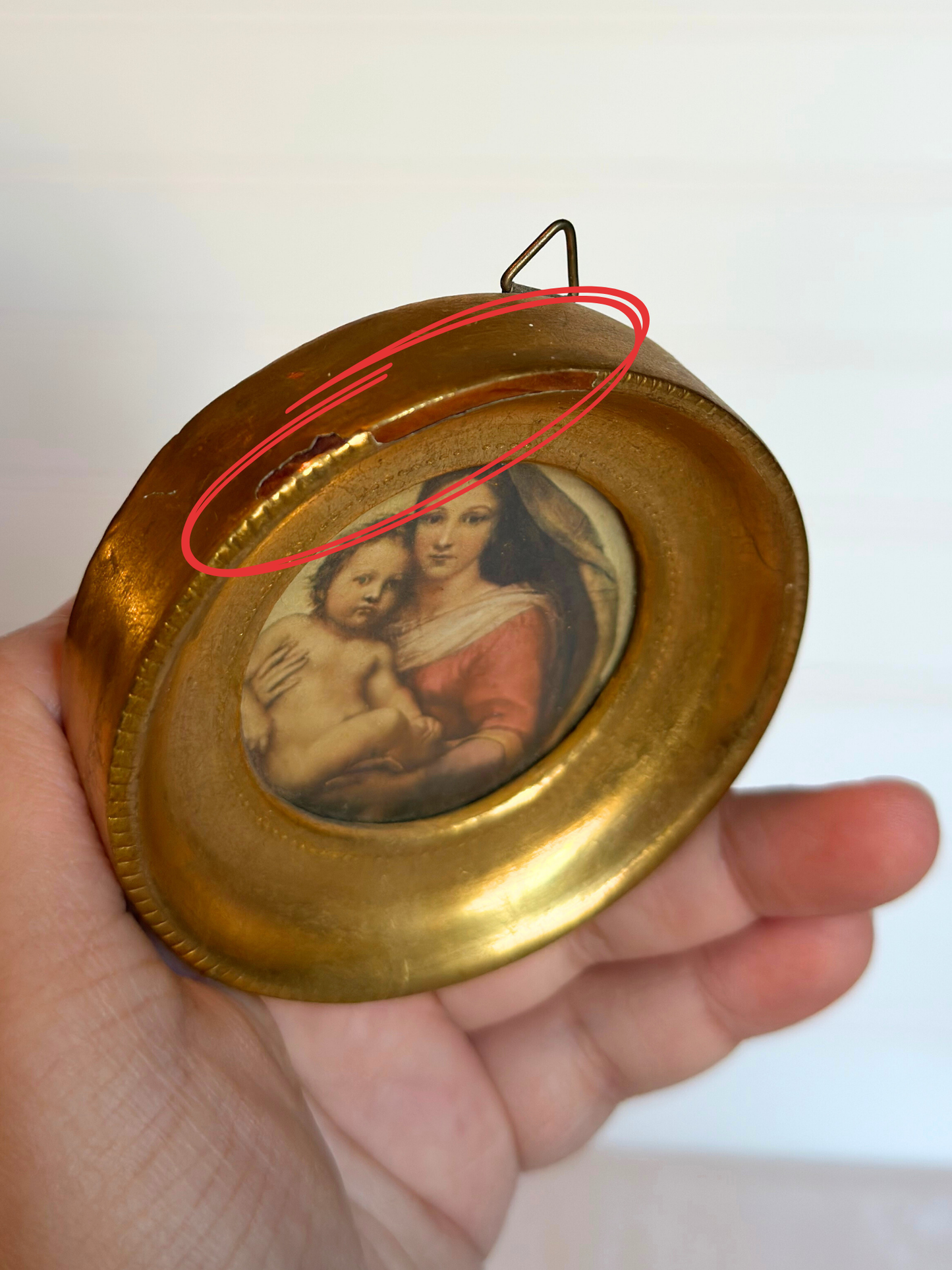 Made in Italy Florentine Frame With Madonna Print