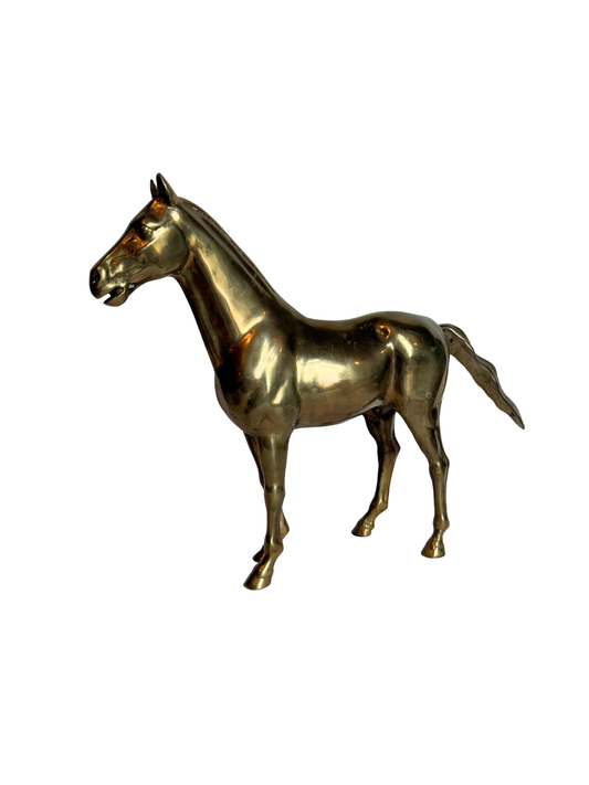 Heavy Solid Brass Horse