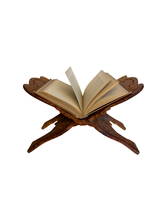 Carved Wood Folding Book Stand