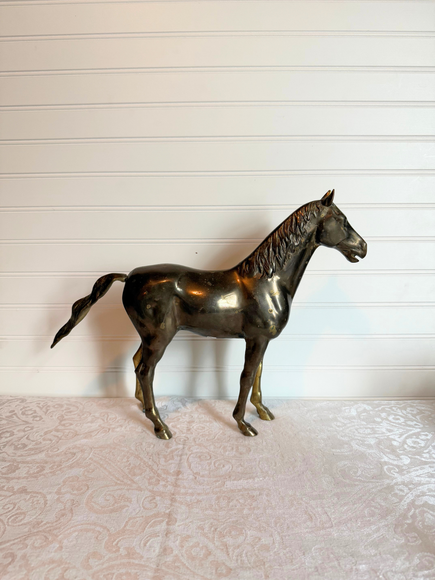 Heavy Solid Brass Horse
