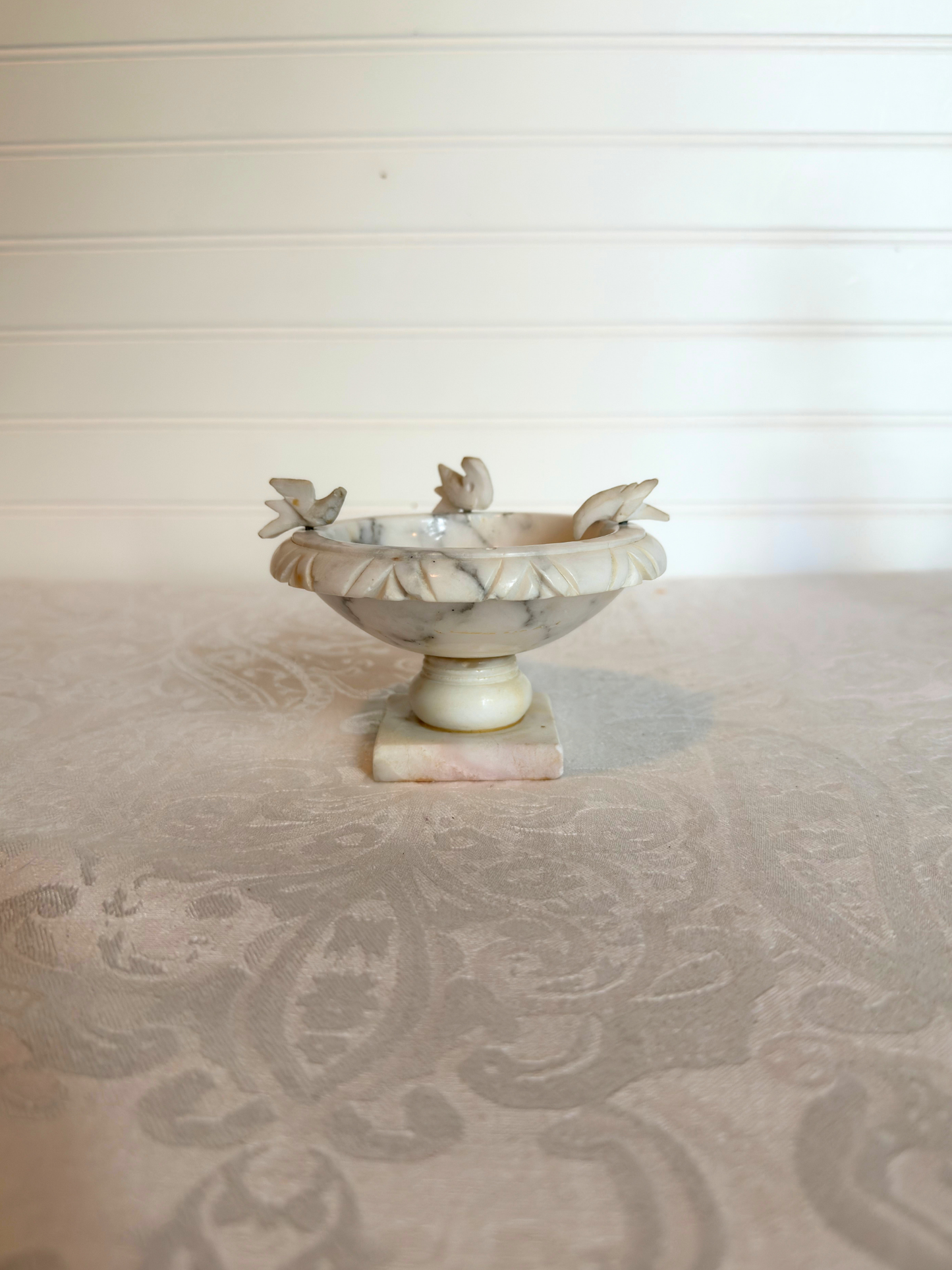Italian Alabaster Bird Bath