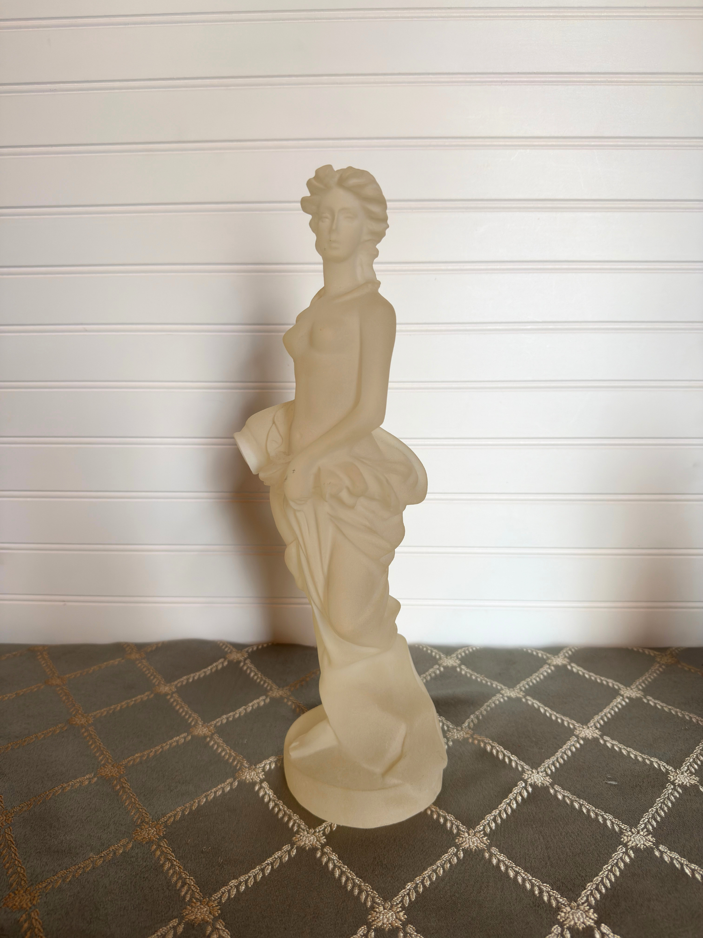 Frosted Lucite Lady Statue