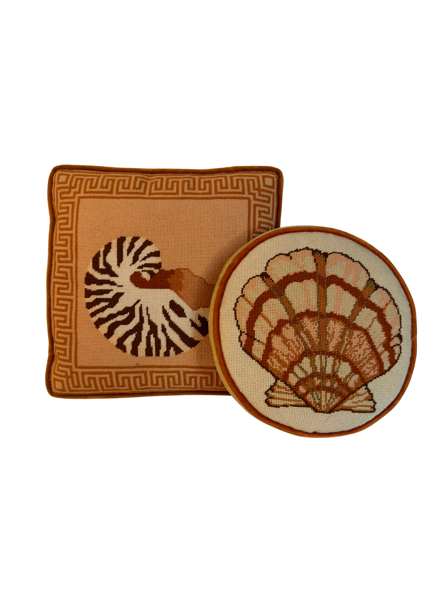 Seashell Needlepoint Pillows