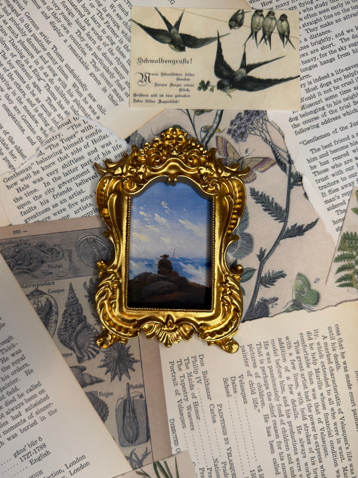 Small Wanderer On The Mountaintop #1 Magnet