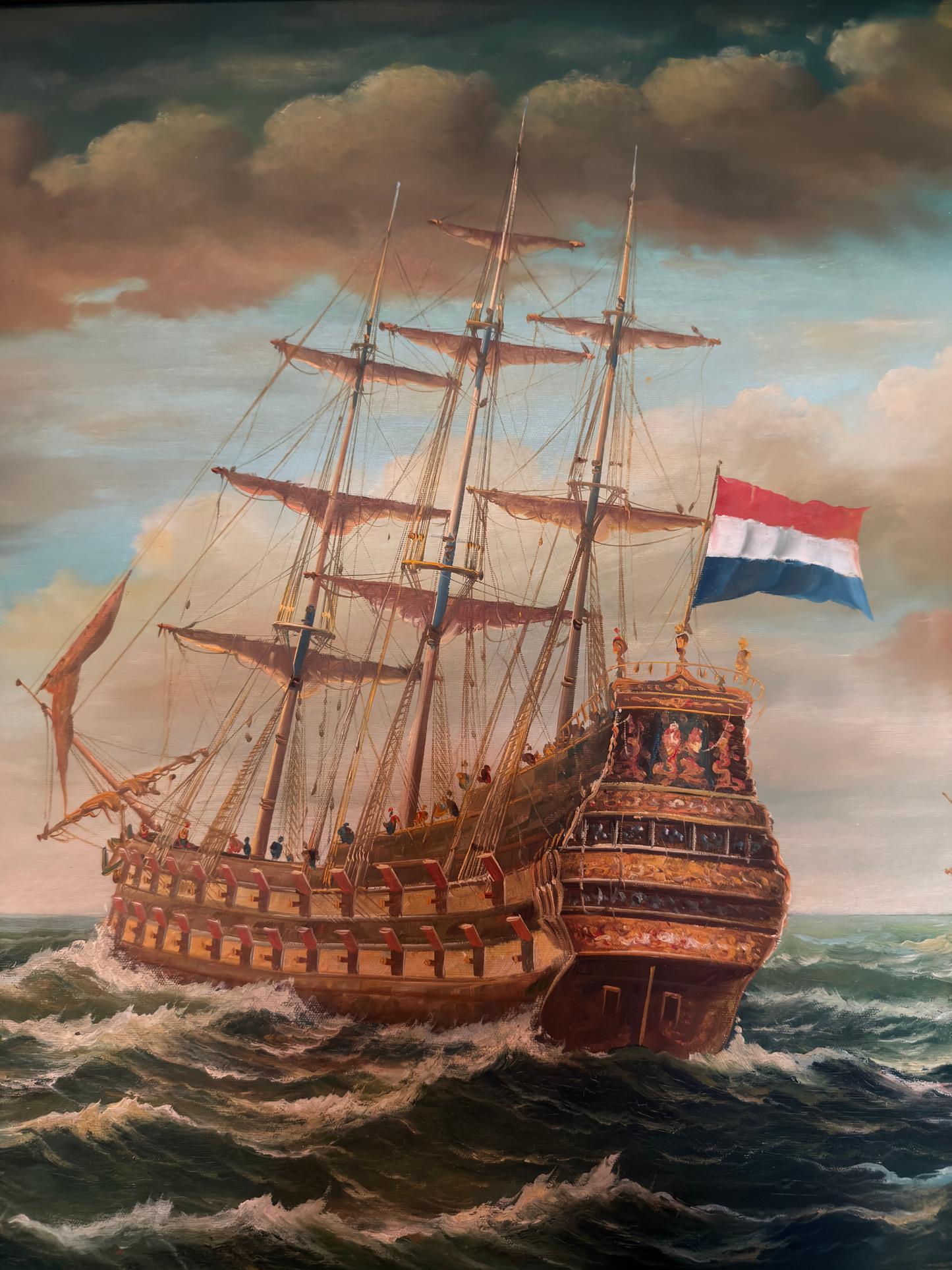 Dutch & British Ships Painting