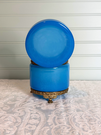 Blue Opaline Dresser Box