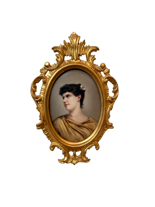 Portrait of a Lady Painting on Porcelain