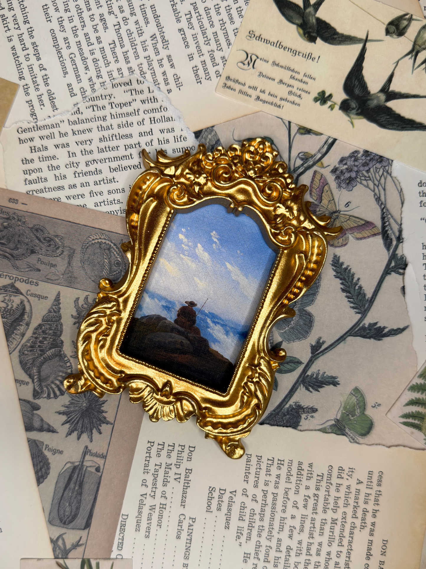 Small Wanderer On The Mountaintop #1 Magnet