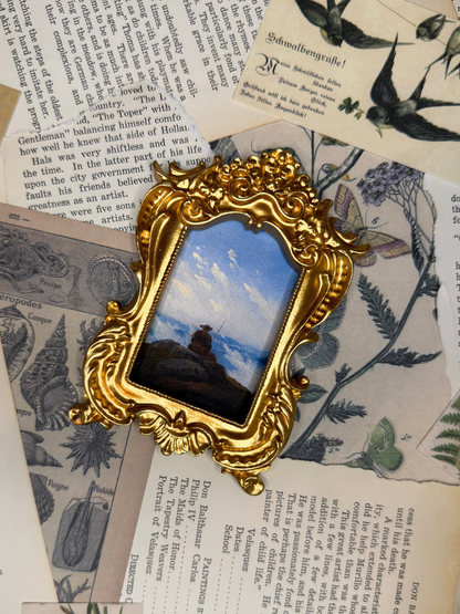 Small Wanderer On The Mountaintop #1 Magnet