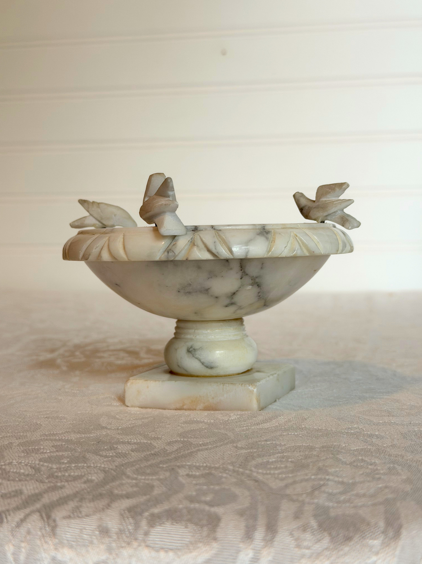 Italian Alabaster Bird Bath