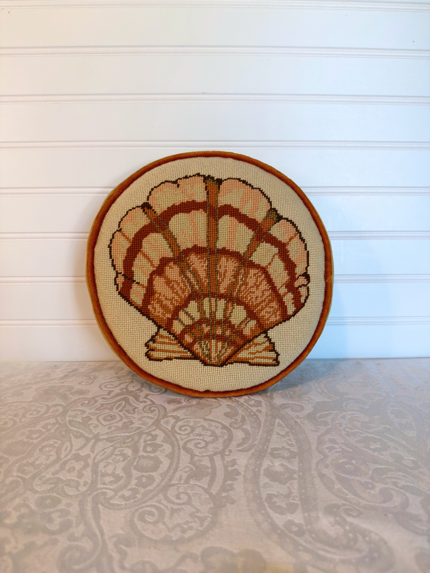 Seashell Needlepoint Pillows