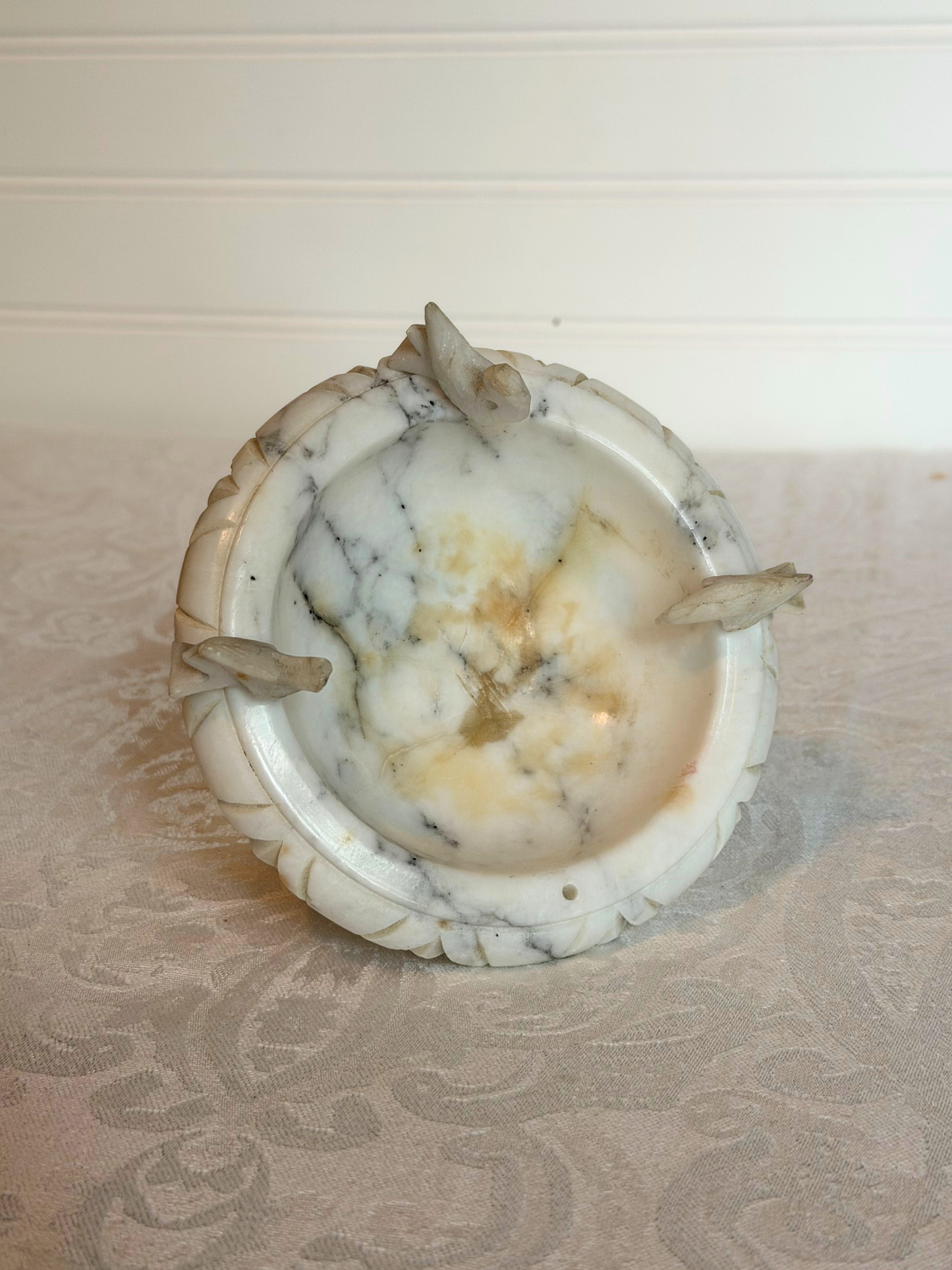 Italian Alabaster Bird Bath