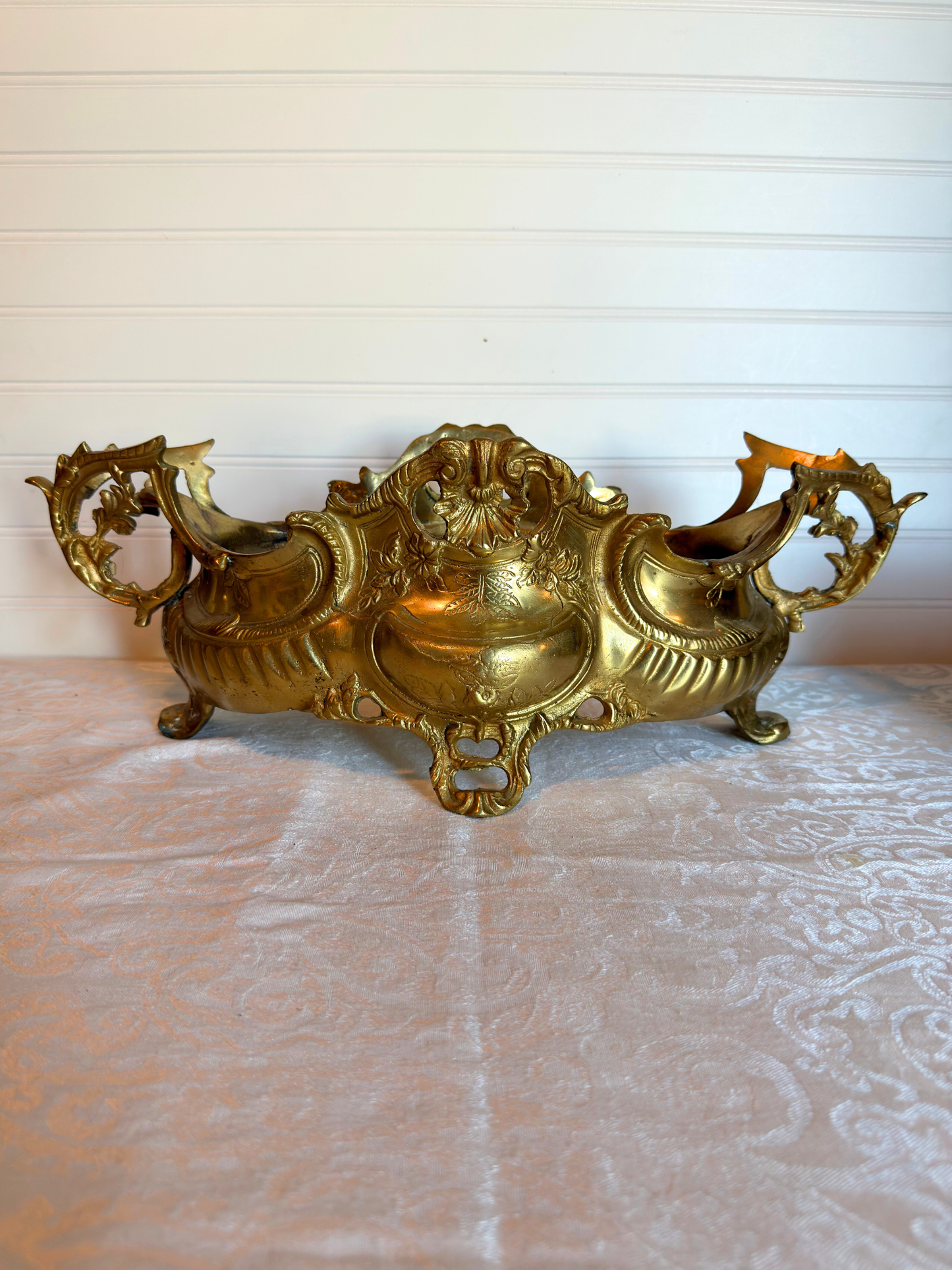 Ornate Brass Jardiniere