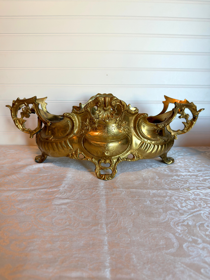 Ornate Brass Jardiniere