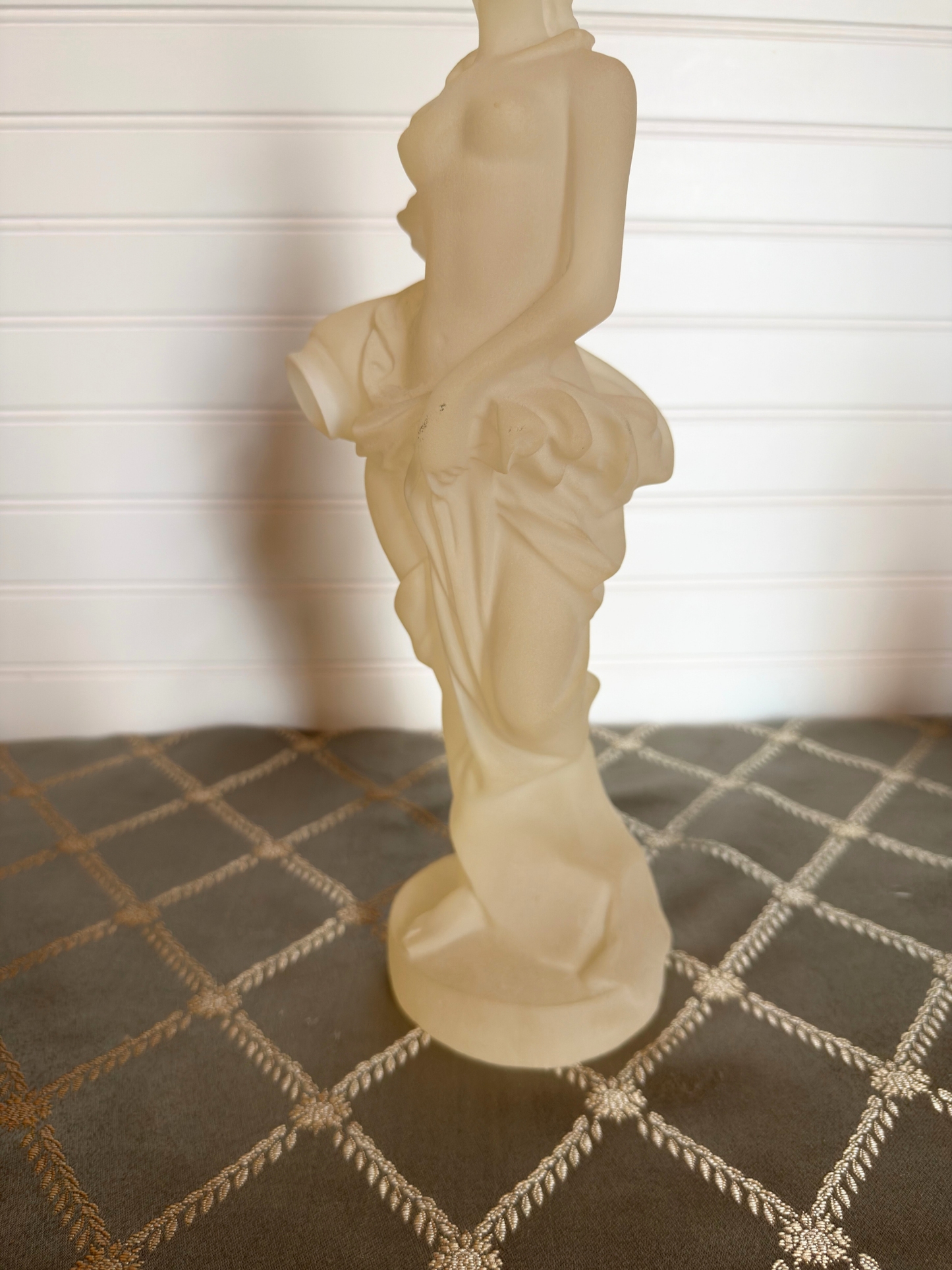 Frosted Lucite Lady Statue