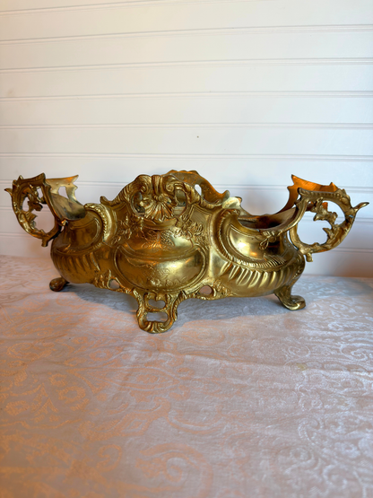 Ornate Brass Jardiniere