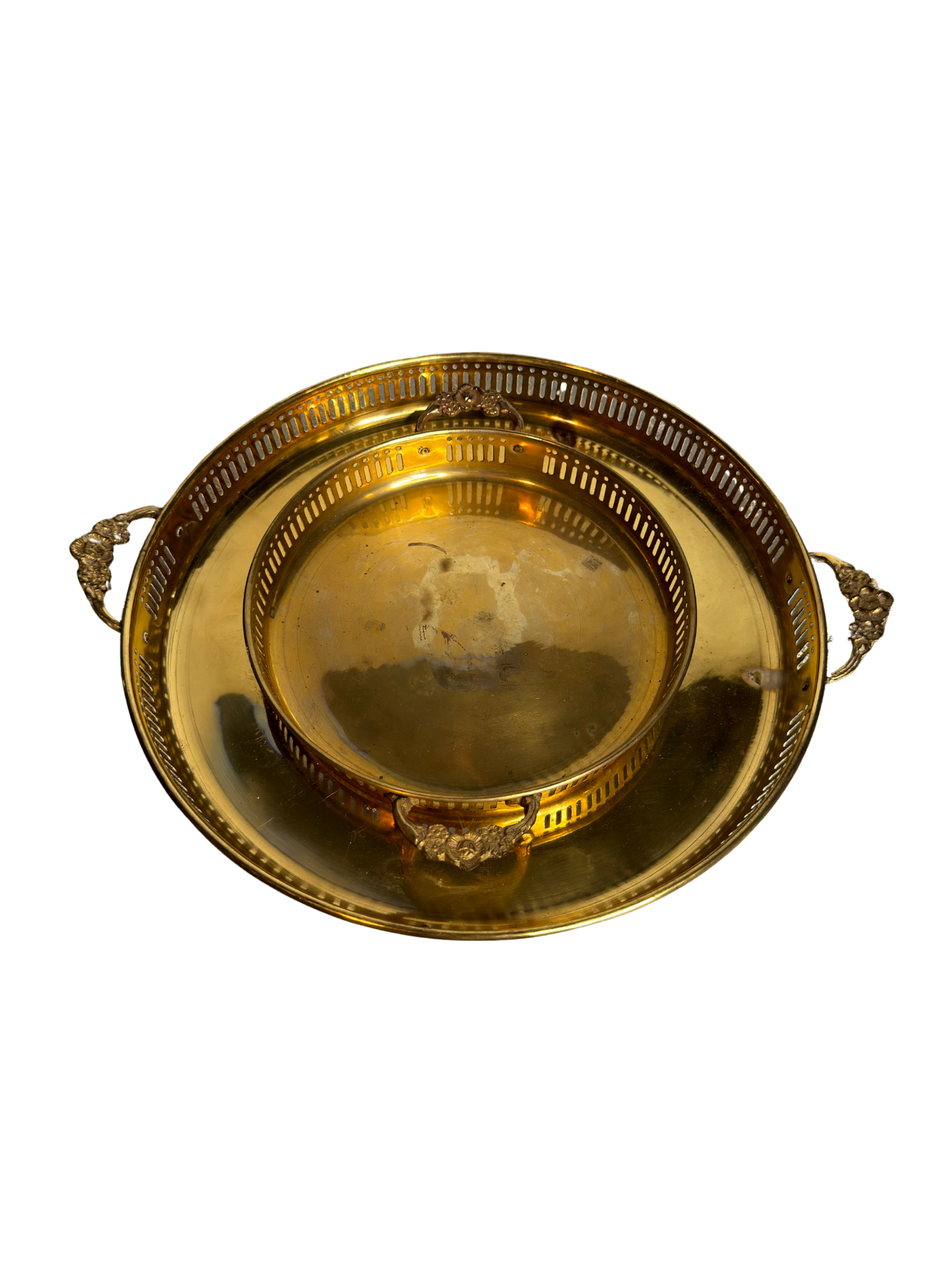 Brass Table Trays with Handles